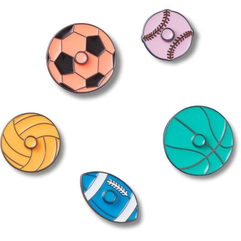 Crocs® Jibbitz Charms – Mixed Characters for Kids Shoes – Sport Balls 5-Pack