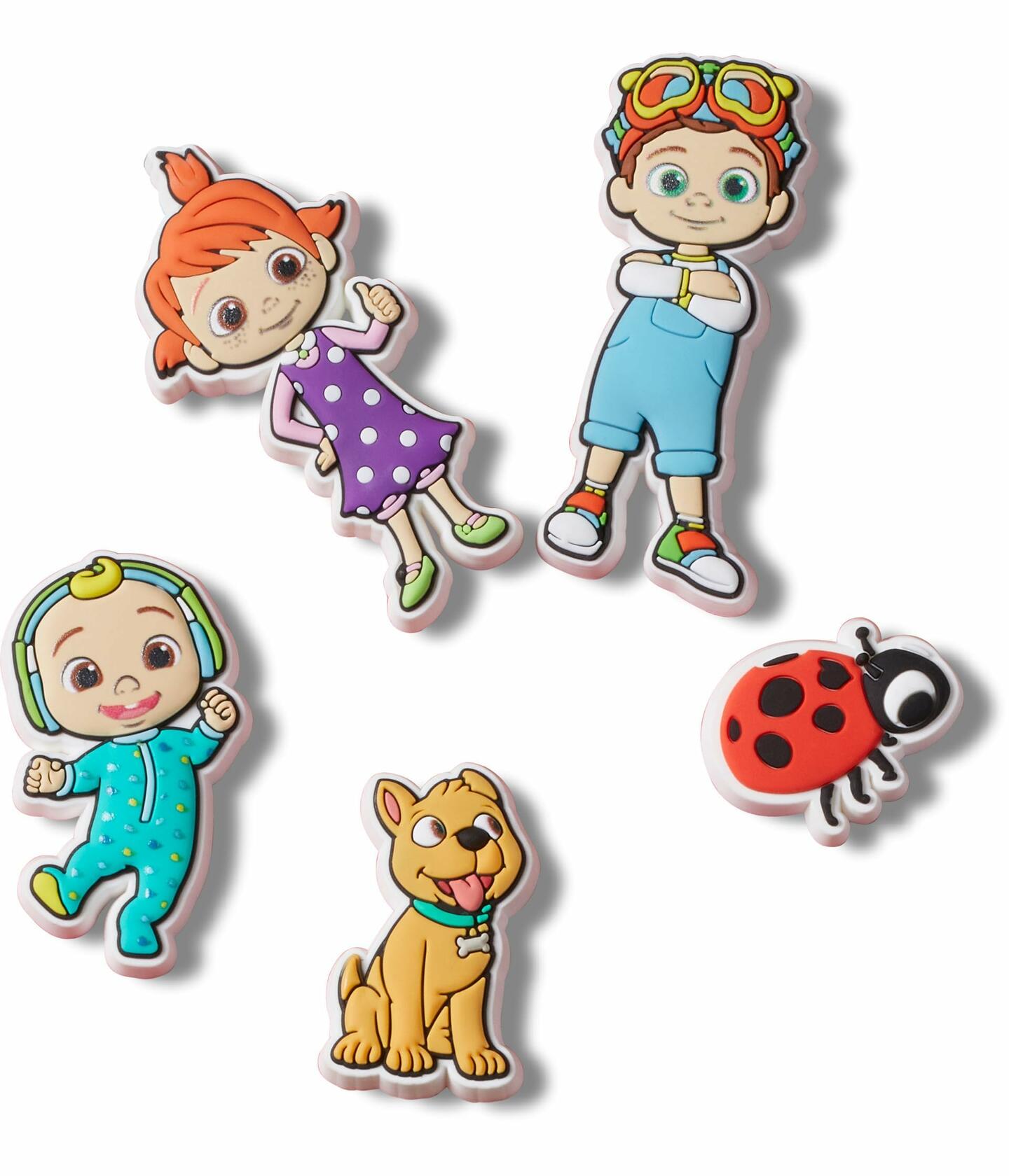 Crocs® Jibbitz Charms – Mixed Characters for Kids Shoes – Cocomelon 5-Pack
