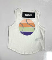Prince Girl's Graphic Tank White Tennis Ball Split Top