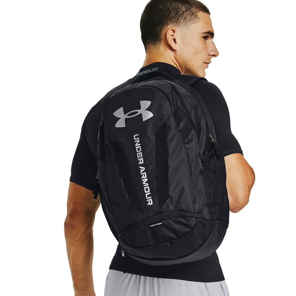 Under Armour Unisex-Adult Hustle 5.0 Backpack , Black (001)/Silver
