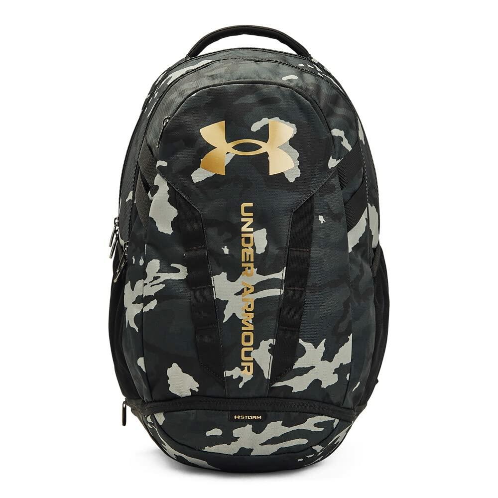 Under Armour Unisex-Adult Hustle 5.0 Backpack , Black (007)/Metallic Gold