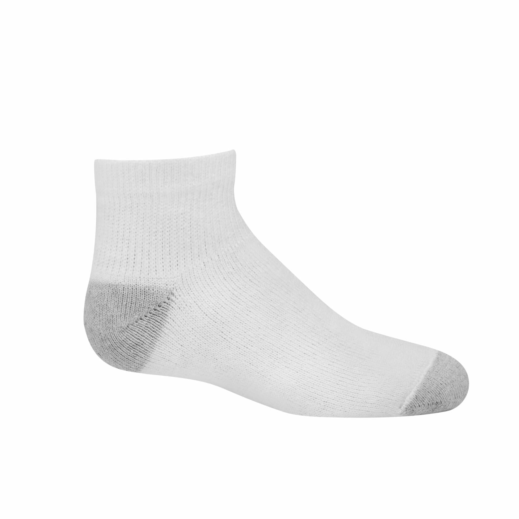 Hanes Boys Ankle Socks, 12 Pairs, Double Tough, Cushioned, Moisture-Wicking