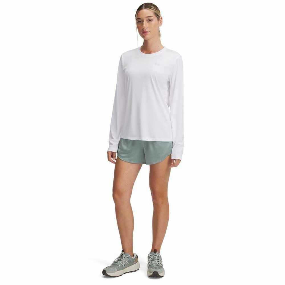 Under Armour Womens Tech Play Up Shine Shorts Silica Green/Hydro Green X-Large