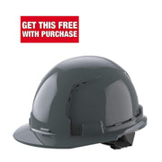 Milwaukee BOLT Gray T1 CC Front Brim Vented Hard Hat with 4 Pt Ratcheting