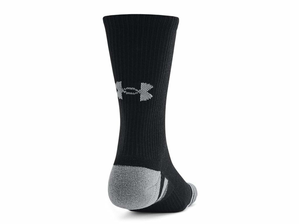 UA Performance Tech 3pk Crew Black Medium