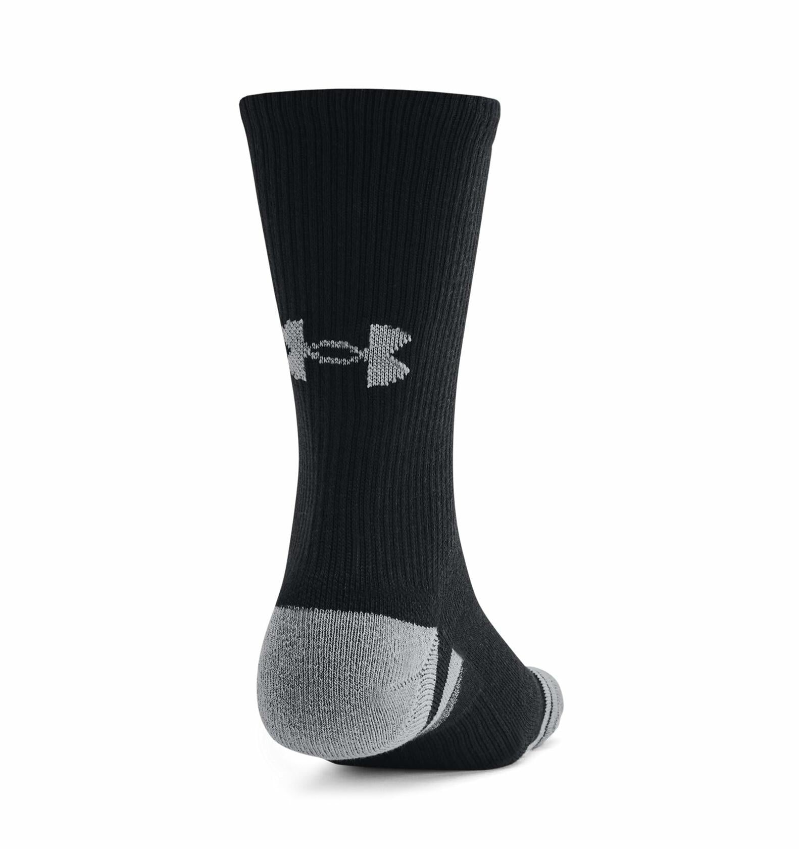 UA Performance Tech 3pk Crew Black Medium