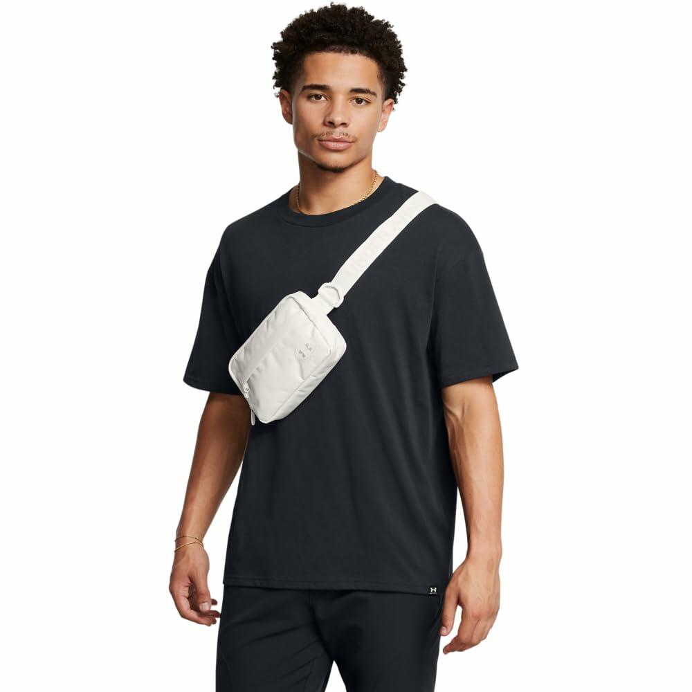 Under Armour Unisex-Adult Loudon Crossbody Waist Bag, White Clay / Metallic Gold