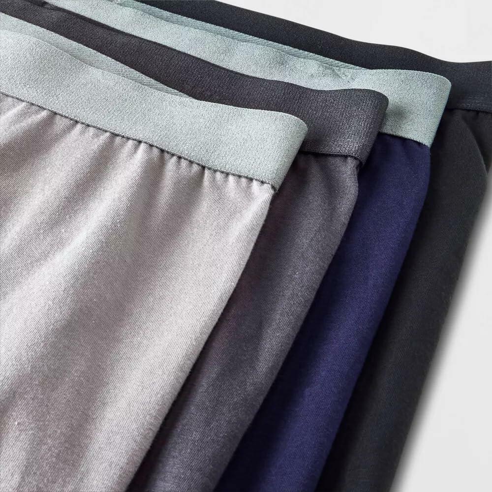 Goodfellow & Co Men's Support Pouch Boxer Briefs 4pk - Large Black/Blue/Gray)