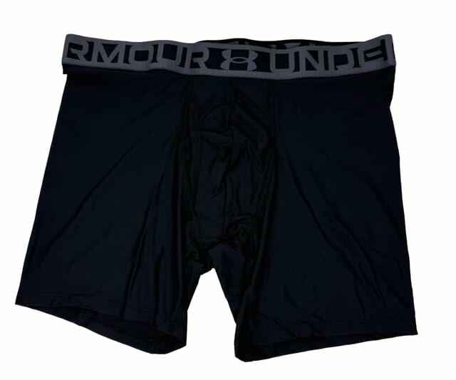 Under Armour Essential Tech Mesh Boxerjock 6" Inseam 3-Pack Men's Medium, Black