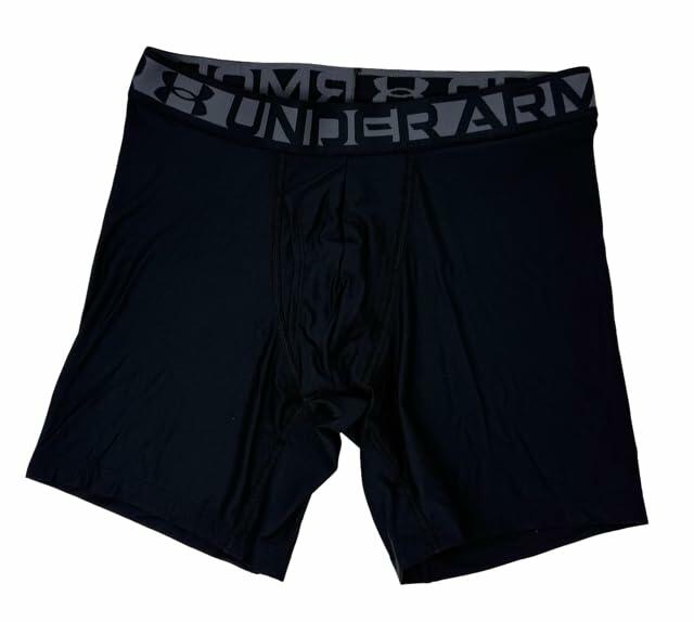Under Armour Essential Tech Mesh Boxerjock 6" Inseam 3Pk Large Green/Grey/Black)