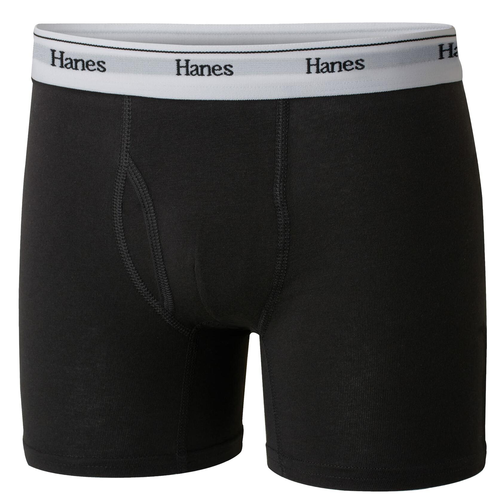 Hanes Originals Boys' Boxer Briefs, Stretch Cotton Underwear Assorted 5Pk Large