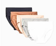 Dealworthy Women's 5pk Cotton Blend Briefs, Neutral Underwear- Medium- Size 8-10