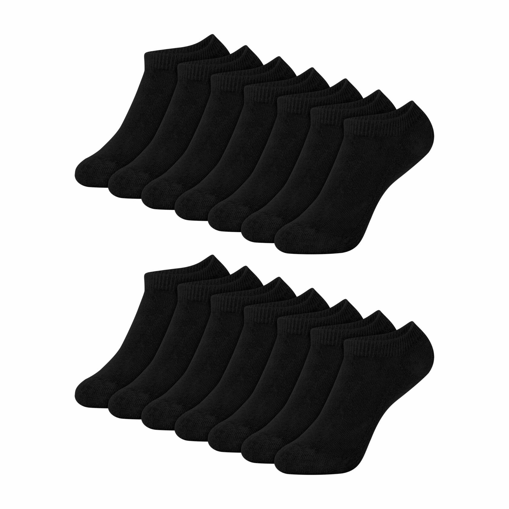 Hanes Boys' No-Show Socks, 14 Pairs, Stretch-Cotton Socks for Boys, 3-9