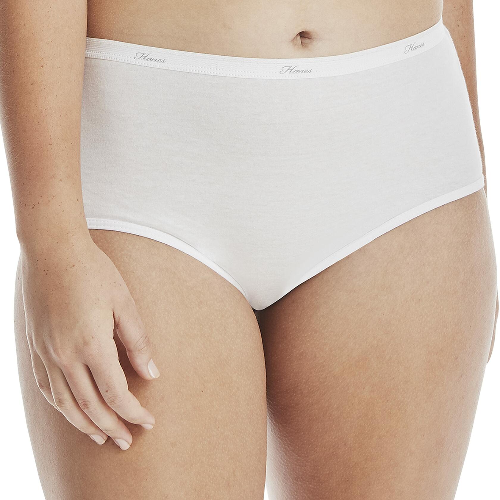 Hanes Womens Underwear 10-Pack, Full-Coverage Brief Panties, Underwear 10/3XL