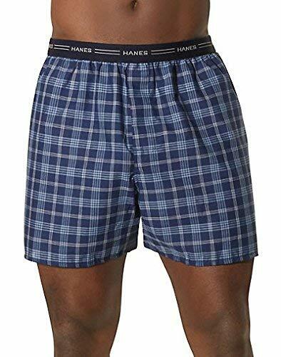 Hanes Men's Comfort Flex Plaid Boxers with Exposed Waistband , 5-Pack XL