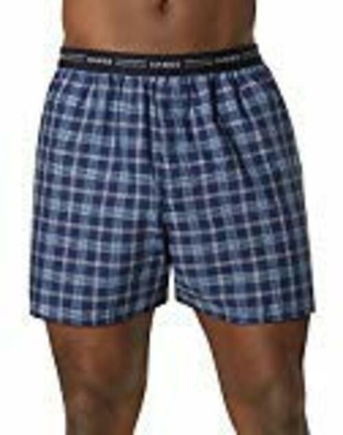 Hanes Men's Comfort Flex Plaid Boxers with Exposed Waistband , 5-Pack XL