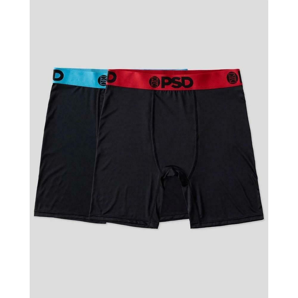 PSD Mens Pop Black 2Pk Boxer Brief - Black, S