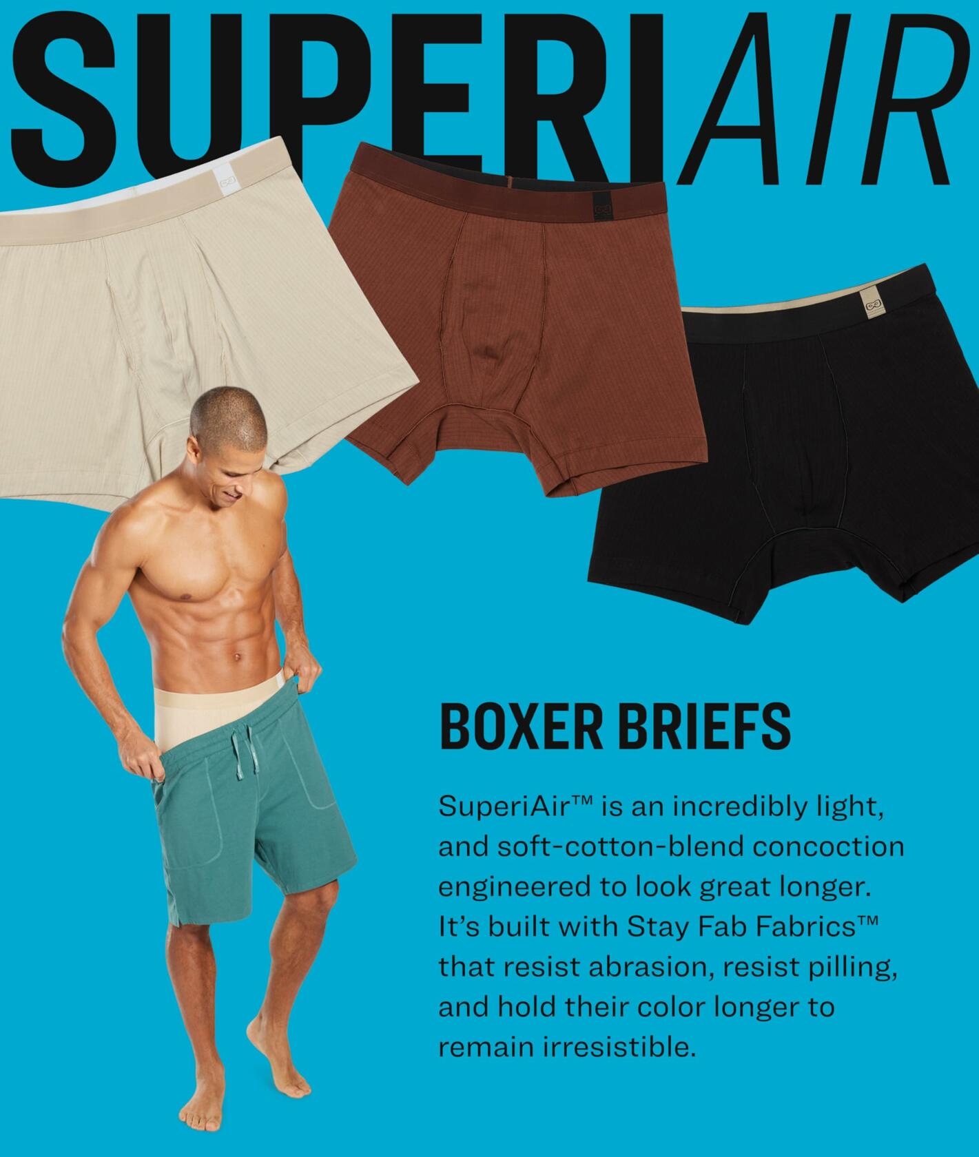 Pair of Thieves Superiair Boxer Briefs for Men 3 Pack - Ultra Soft - Assorted M