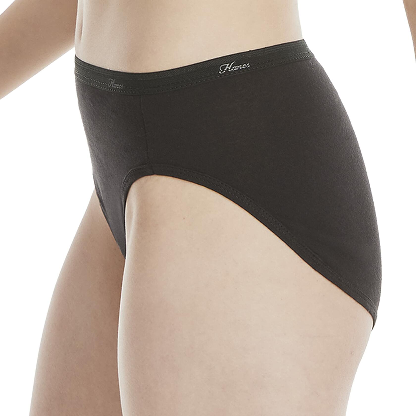 Hanes Hi-Cut Panties Panty 10 Pack Womens Underwear Assorted Colors Cotton 8/XL