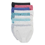 Hanes Hi-Cut Panties Panty 10 Pack Womens Underwear Assorted Colors Cotton 8/XL