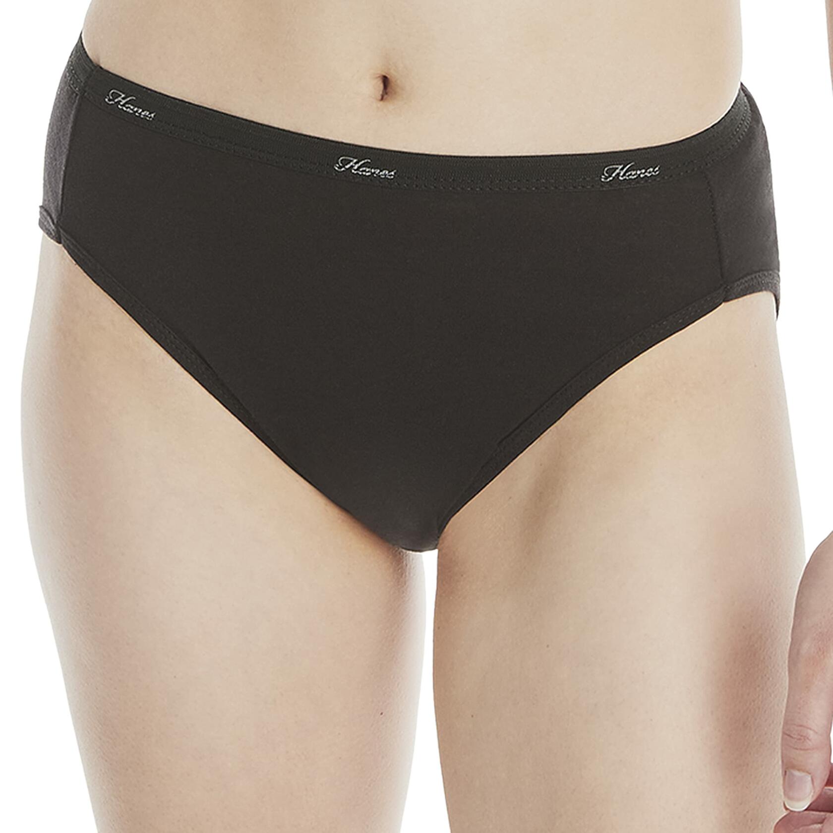 Hanes Hi-Cut Panties Panty 10 Pack Womens Underwear Assorted Colors Cotton 8/XL