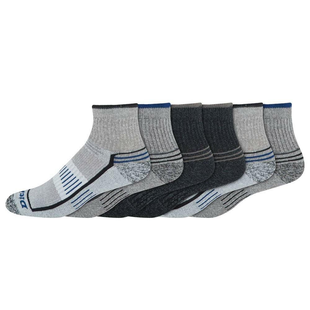 Dickies Men's 6pk Outdoor Navigator Quarter Socks - Gray 6-12 Knit Tagless