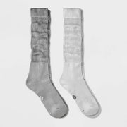 Women's Cushioned Scrunch 2pk Athletic Crew Socks - All In Motion™ Gray 4-10