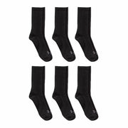 Mens Active Crew Socks 6 Pack Black Size 612 Comfortable Everyday Wear
