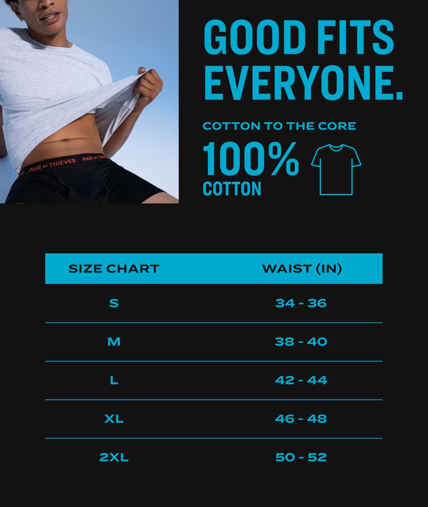 Pair of Thieves Superiair Crew Neck T-Shirts for Men 3 Pack Undershirt - Black L