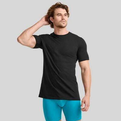 Jockey Generation™ Men's 100% Cotton Crew Neck 3pk Undershirt - Black 2X