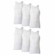 Hanes Men's Tank Tops Undershirt, Wicking, Ribbed Tanks, White or Black/Grey S