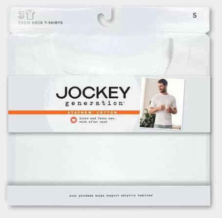 Jockey Generation Men's Stay New Cotton 3pk Crew Neck T-Shirt - White, Medium