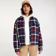 Alpine Design Women's Sherpa Lined Full Zip Jacket, XS, Navy Trail Ridge Plaid