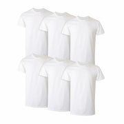 Hanes Men's Super Value Pack White Crew T-Shirt Undershirts, 6 Pack M