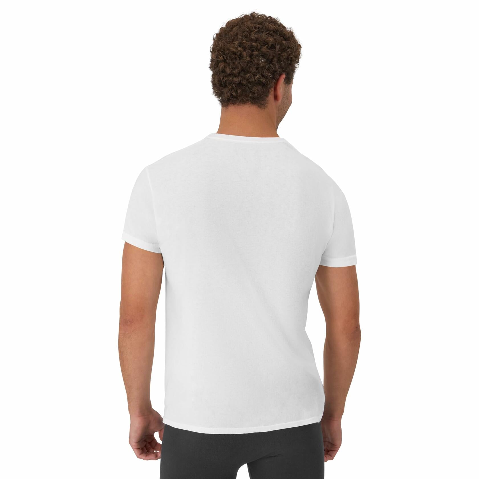 Hanes Men's Super Value Pack White Crew T-Shirt Undershirts, 6 Pack M