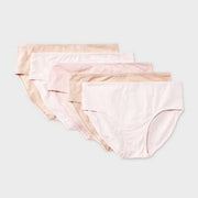 Girls' 5pk Hipster Underwear - Dealworthy™ Beige/Pink XL