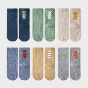 Toddler 6pk 'Dino' Crew Socks - Cat & Jack™ 2T-3T: Lightweight Knit, Flat Seams,