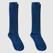 Girls' 2pk Knee High Socks - Cat & Jack™ 2pk Nightfall Blue S