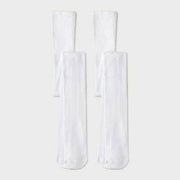 Girls' 2pk Cotton Tights - Cat & Jack™ Ivory L