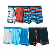 Boys' 7pk Boxer Briefs - Cat & Jack M Sharks Pattern, Mid Rise, Tagless, Pull-On