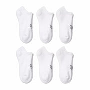 All in Motion Women's Extended Size Cushioned 6pk No Show Socks - (White, 8-12)