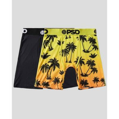 PSD Men's Tropic Sunrise Print Briefs 2pk - Palm Sunrise/Black XXL