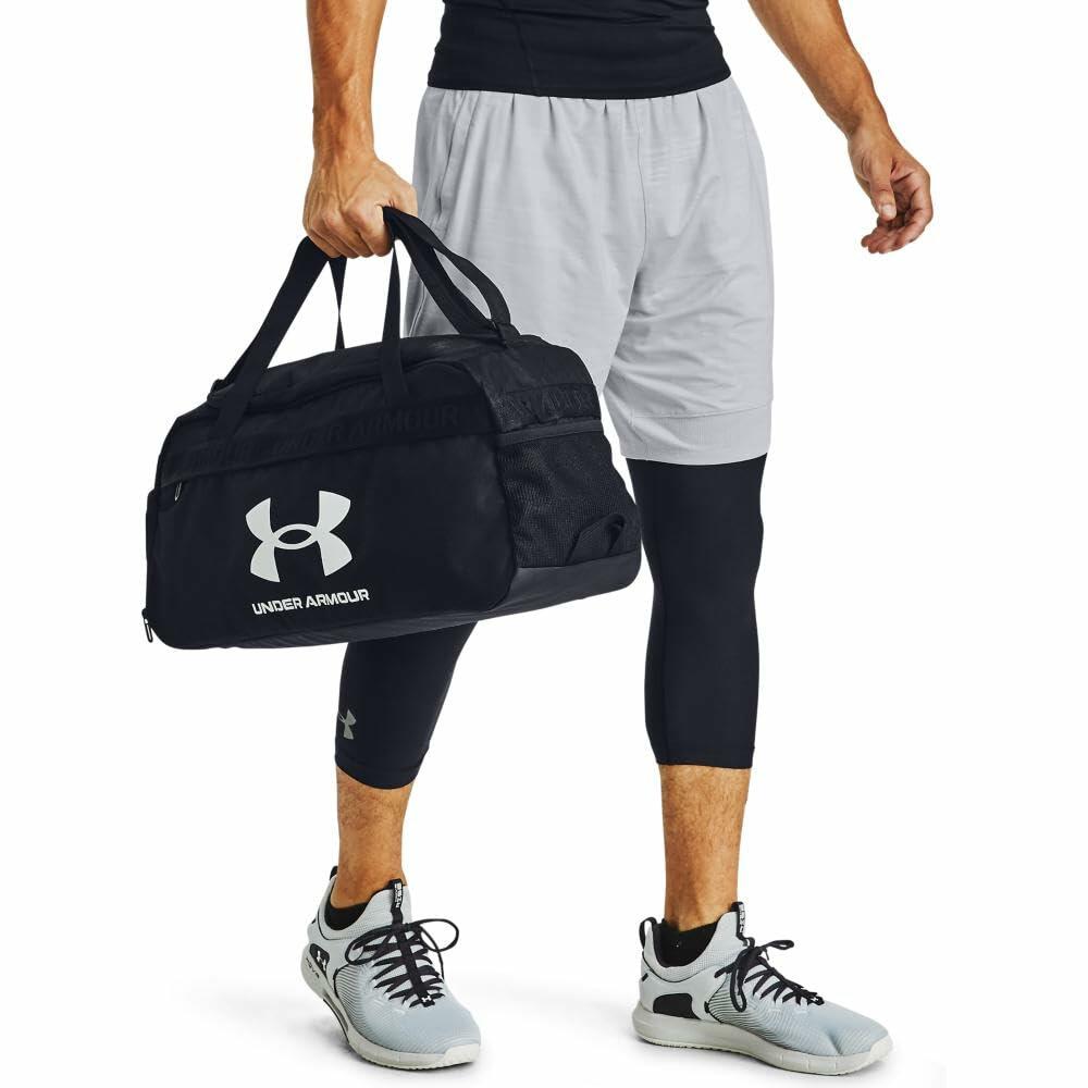 Under Armour Unisex Loudon Duffle, Black (001)/White, Small