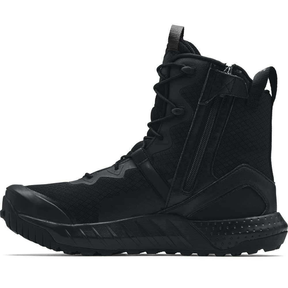 Under Armour Men's Micro G Valsetz Zip Tactical Boot, Black /Black, 11 M