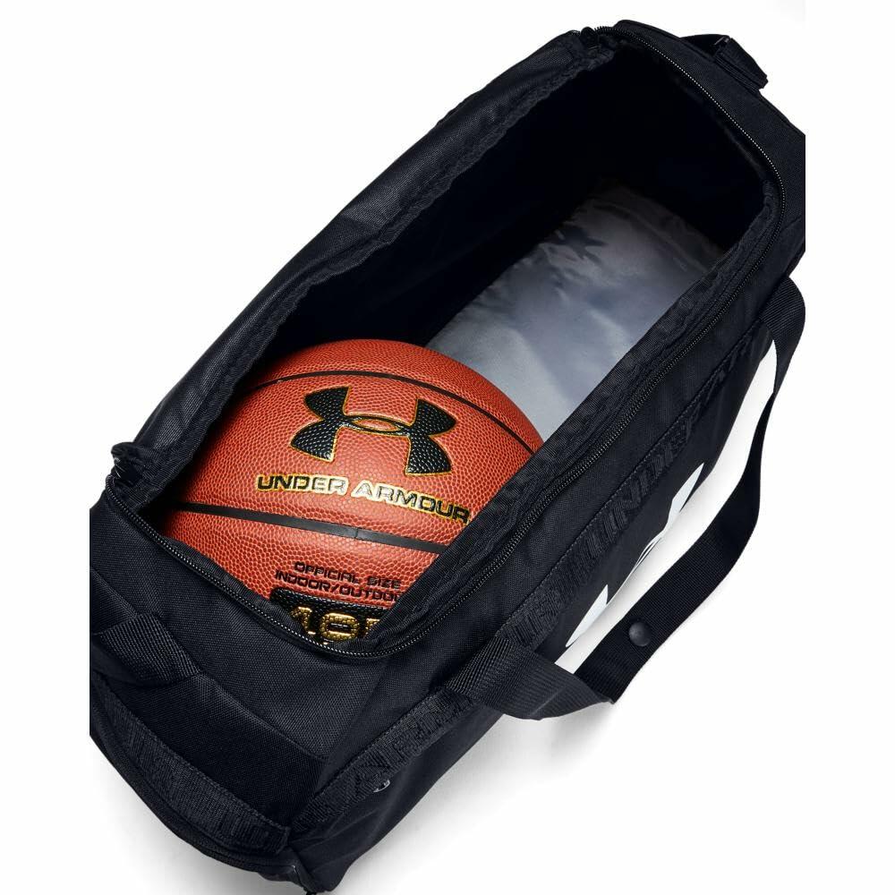 Under Armour Unisex Loudon Duffle, Black (001)/White, Small