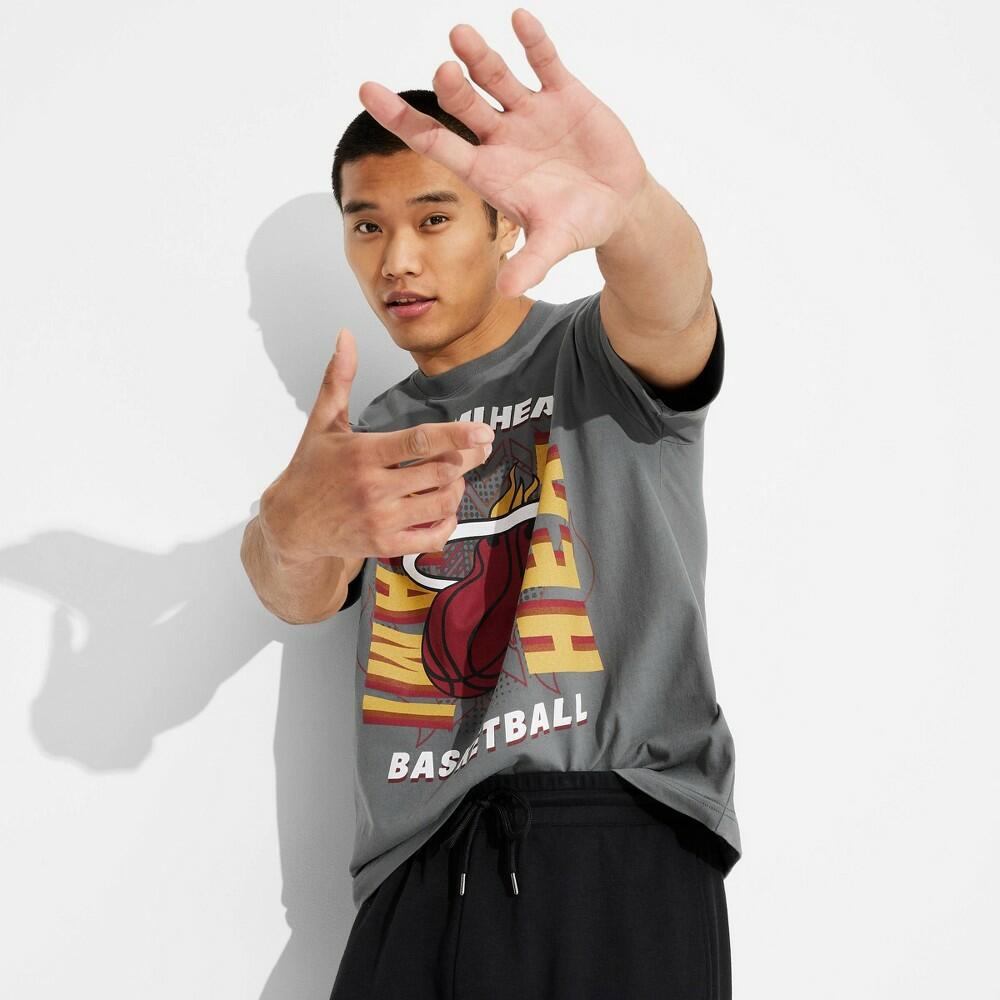 Men's Short Sleeve Miami Heat Graphic T-Shirt - Original Use™ Gray M