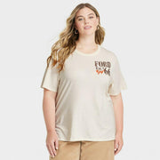 Women's Ford 66 Wild West SS Graphic T-Shirt - Ivory 3X Cotton-Polyester Blend