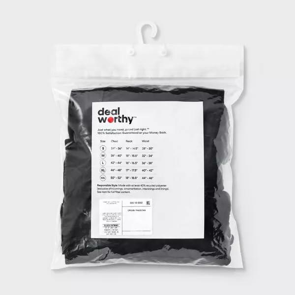 Dealworthy Men's Boxer Briefs 3pk - (US, Alpha, Large, Regular, Regular, Black)