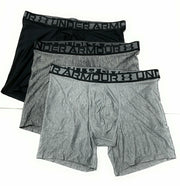 Under Armour Essential Tech 6 inch Boxerjock - 3 pack Large, Grey/Charcoal/Black