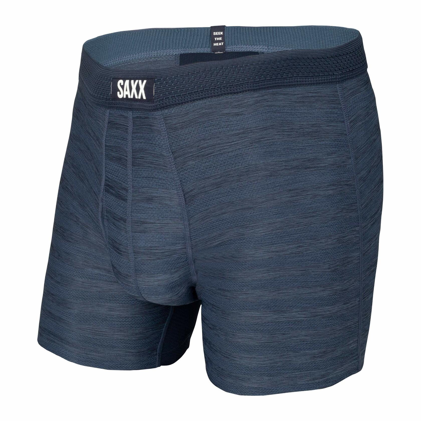 SAXX Men's Underwear w/Pouch Droptemp Cooling Mesh Boxer Brief, Heather, X-Large